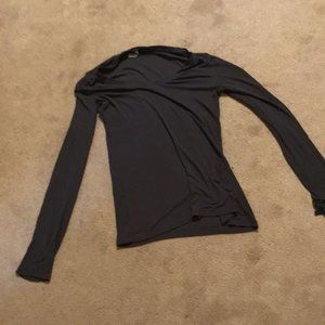 Athleta black womens long sleeve size large